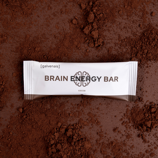 Brain ENERGY Bar caffeine l-theanine ginkgo biloba vegan no added sugar galvenais