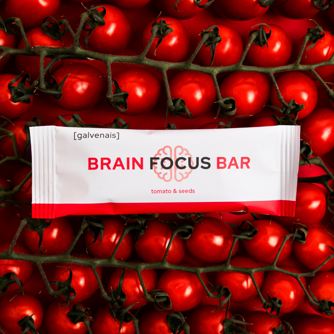 Brain FOCUS Bar guarana savoury snack lunch galvenais